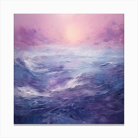 Brushed Seawater Whispers: Monet's Lilac Fantasy Canvas Print