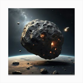 Asteroid Impact 1 Canvas Print