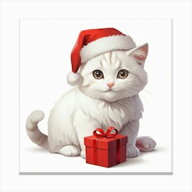 Santa Cat 5 Canvas Print