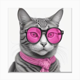 Cat In Sunglasses Canvas Print