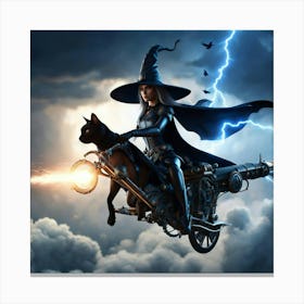 steam punk witch Canvas Print