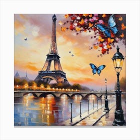 Paris At Dusk Canvas Print