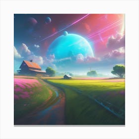 Space Landscape 2 Canvas Print
