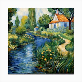 Riverside Melody of Colours Canvas Print