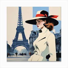 French woman in Paris 3 Canvas Print