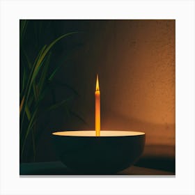 Easter Vigil With Fire And Candlelight 3d Render Canvas Print