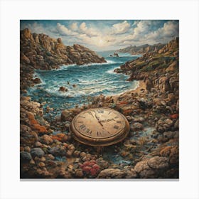 Clock Of The Ocean Canvas Print