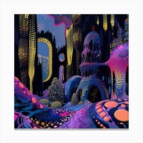 Psychedelic City 8 Canvas Print