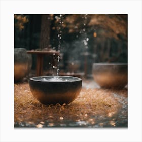 Water Splashing In A Bowl Canvas Print