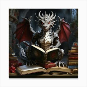 Dragon Reading Book 1 Canvas Print