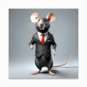 Rat In Tuxedo 1 Canvas Print