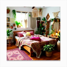 Bohemian Bedroom Canvas Print