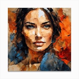 Woman Portrait Painting (2) Canvas Print