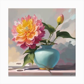 Kim Soo Ja Digital Art Realism Peaceful Psychological State A Flower Dali Appandi Abstract Ar 138583934 Canvas Print