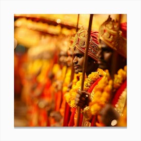 Procession Of Indian Men Canvas Print