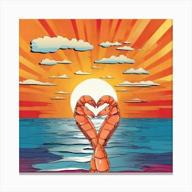 Prawns In Love Canvas Print