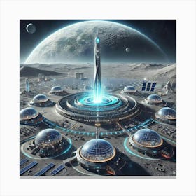 A Futuristic Lunar Capital City Named Artemis Prim Canvas Print