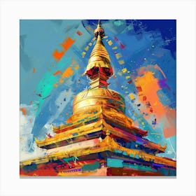 Golden Pagoda 3 Canvas Print