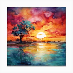 Sunset Painting 7 Canvas Print