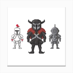 Pixel Knights Canvas Print