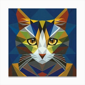 Geometric Cat 2 Canvas Print