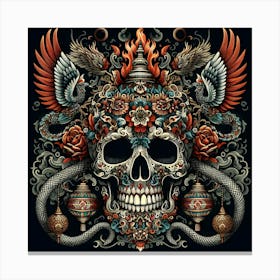 Asian Skull Canvas Print