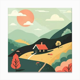 The House in the Mountains Canvas Print