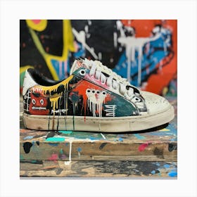 Splatter Sneakers Canvas Print