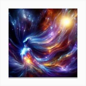 Woman In Space Canvas Print