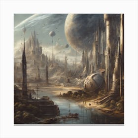 Futuristic City Canvas Print