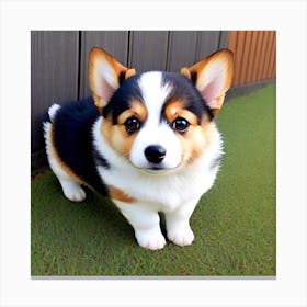 Pembrokeshire Corgi Puppy 1 Canvas Print