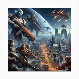 Space war Canvas Print