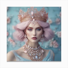 Portrait Of A Woman With A Crown Canvas Print