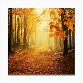 Firefly Autumn Leaves Forest Background 9838 Canvas Print