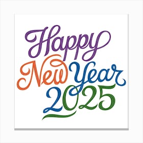 Happy New Year 2025 4 Canvas Print