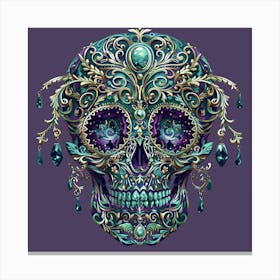 Day Of The Dead Skull 23 Canvas Print