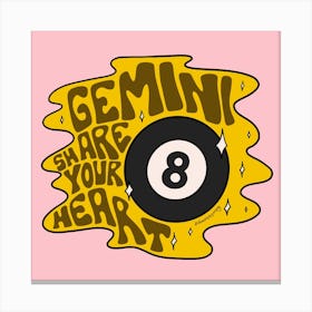 Gemini Magic 8 Ball Canvas Print