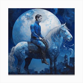 Moonlight Rider Canvas Print