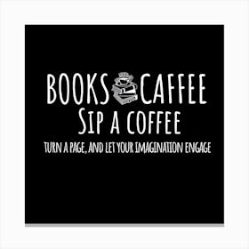 Books And Coffee 1 Canvas Print