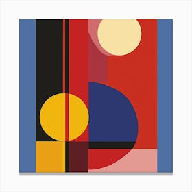 bauhaus poster design, colorful, geometric Canvas Print