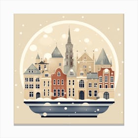 Bruges Belgium 3 Snowglobe Canvas Print