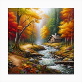 Cabin In The Woods 1 Canvas Print