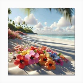 Hibiscus Flowers Canvas Print