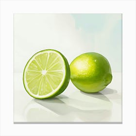 Watercolor Lime Canvas Print