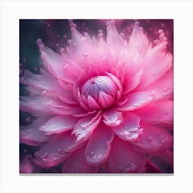 Pink Lotus Flower Canvas Print