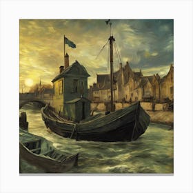 Boat In The Water Canvas Print