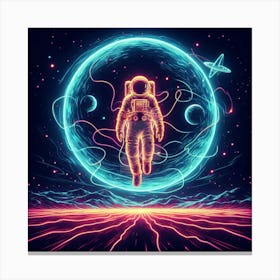 Spaceman In Space Canvas Print