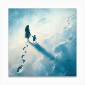 Footprints In The Snow Canvas Print