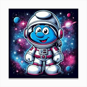 Smurfs In Space chillin Canvas Print