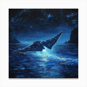 Humpback Whale Art Canvas Print